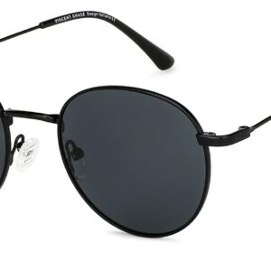 VINCENT CHASE EYEWEAR By Lenskart|Polarization Sunglasses| Full Rim Round Branded Latest And Stylish Sunglasses|Polarization And 100% Uv Protected|For Men&Women|Medium|Vc S13137,Grey
