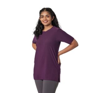 BlissClub Women The Breezy Kur-Tee | Top with Side Slits | BreezeFlo Fabric | Activewear for Women