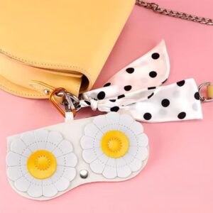 Zesta Cute Sunglasses Organizer Box/Spectacle Case Leather Eyeglasses Specs Case/Bag Charms For Hand Bags with Hook Sunglass Cover/Cute Sunglass Case for Men and Women