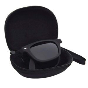 USJONES Polarized Modern Black Square Foldable Sunglasses with Case