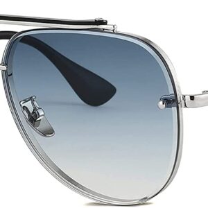 ELEGANTE UV Protected Driving Vintage Pilot Gradient Metal Body Aviator Sunglasses for Men and Women