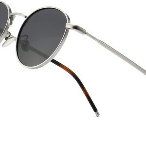 ELEGANTE Ponderable UV Protection Coating Round Sunglasses for Men and Women Classic Vintage Metal Sun Glasses