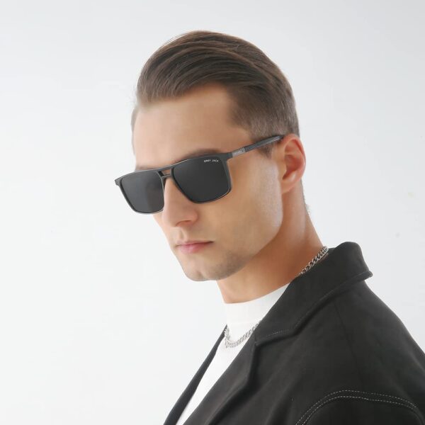 grey jack Oversized Polarized Sunglasses Latest Stylish,Large Size Rectangular Sunglasses UV Protection for Men Women S2202 - Image 2