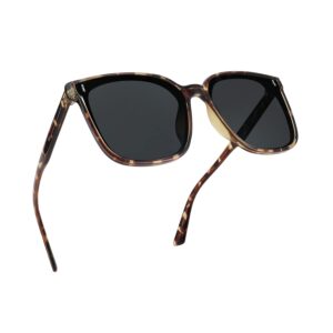 FEISEDY Oversized Square Frame Vintage Polarized Women Sunglasses Cute Trendy Classic Simple Men B2758