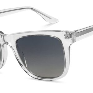 John Jacobs Full Rim Square Sunglasses | Polarized and 100% UV Protected | For Men & Women | X-Large | JJ S14668