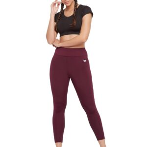 Clovia Women's Polyester Slim Activewear Sports Ankle Length Tights