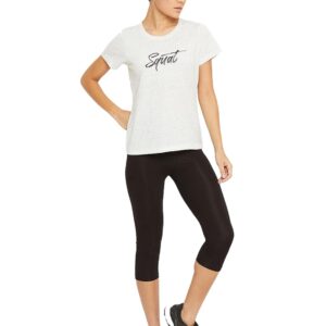 Clovia Women's Cotton Activewear Short Sleeve Sports T-Shirt