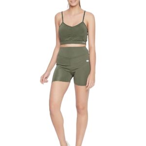 Clovia Women's Activewear Mid Rise Sports Shorts - Maroon