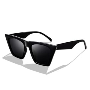 FEISEDY Oversized Vintage Cat Eye Square Sunglasses Women Trendy Cateye Sunglasses B2473