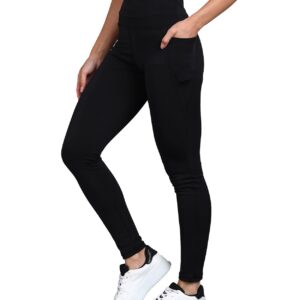 Rock Paper Scissors Premium High Waist Stretchable Gym Tights Leggings with Pockets Gym wear/Active Wear Tights Yoga Pants Zumba/Dance Womens Workout Tights Gym Tights