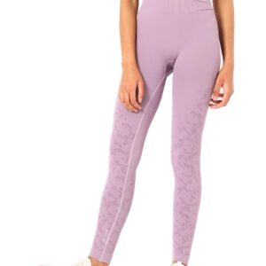 CULTSPORT Seamless Jacquard Tights | High-Waist| Anti-Slip Waistband | Women Sports Wear | Anti Slip | 4-Way Stretch | Yoga Leggings