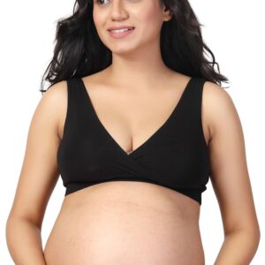 Zelena Maternity Padded Bra For Women Feeding | Breast Feeding Bra For Women | Maternity Bras For Pregnancy | Comfortable Soft & Stretchable Modal Fabric Nursing Bra | Pregnancy Bra For Pregnant Women