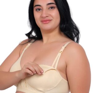 Fabme Women's Cotton Nursing, Maternity, Feeding, Seamless Regular Bra