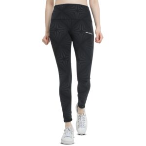JOLGER High Waist Trendy Workout Tights for Women | Breathable Activewear with Elastic Waistband for Gym, Pilates, and Yoga Enthusiasts | Stretchable, Sweat-Wicking, and Stylish Gymwear for Women