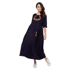 MomToBe Women's Knee Length Maternity Dress