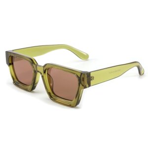 Karsaer Retro 90s Square Sunglasses for Women Men Trendy Chunky Rectangle Sunglasses UV400 Protection E1047