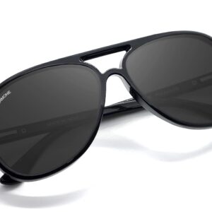 EFERMONE 10SVR Aviator Polarized Sunglasses for Men and Women for Advance 100% Dual UV Coated Sunlight Protection with Impact Resistant Lens (POLA-CLUB Edition)