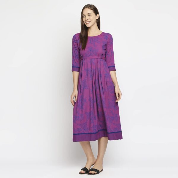 DUMMY SHAPE Women's Rayon Anarkali Maternity Dress & Feeding Kurti with Zippers - Image 2