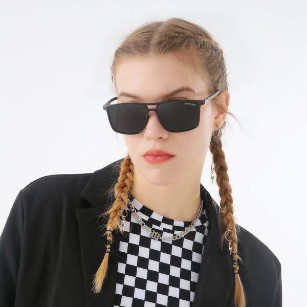grey jack Oversized Polarized Sunglasses Latest Stylish,Large Size Rectangular Sunglasses UV Protection for Men Women S2202 - Image 3