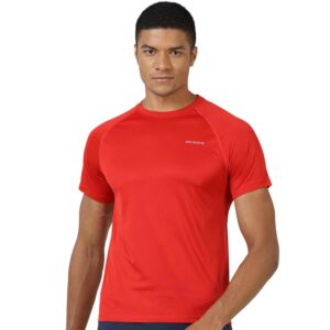 JOLGER Men's Premium Slim Fit Raglan Half Sleeve Stretchable Dry Fit Gym T-Shirts – Breathable, Sustainable, High-Performance Activewear for Ultimate Comfort and Style – Your Ultimate Gym Companion