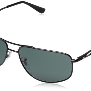 Ray-Ban Men UV Protected Irregular Sunglasses (Green Lens /Black Frame, 62 mm)