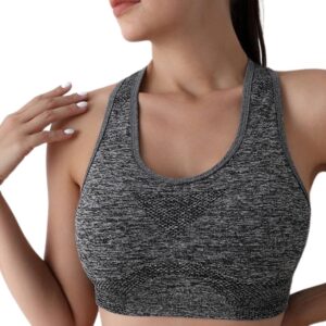 XFyt Seamless Sports Bra - Ultimate Comfort for Running, Yoga, and Workouts | Ideal Compression & Support for Low to Medium Impact Sports
