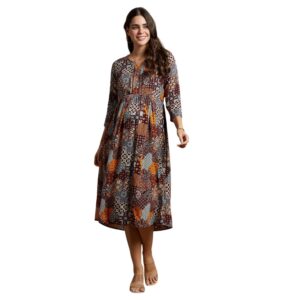 MomToBe Women's Rayon Maternity Dress/Pregnancy Dress/Easy Breastfeeding Dress/Western Dress with Zippers for Nursing Pre and Post Pregnancy