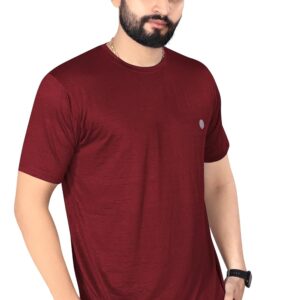 ATTIVO Men's Workout Short Sleeve Round Neck Regular Fit T-Shirt for Men Quick Dry Active Wear T Shirts for Running, Cycling, Yoga, Gym & Sports Wear