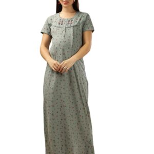 9shines Label Maternity Nighty | Cotton Blend Feeding Night Dress for Women | Night Dress for Women | Nighty for Women Stylish | Night Gown for Women (New 1392)