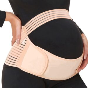 Motherly Maternity Belt for Belly Support, Pregnancy Support Belt Pre Natal-Belly Band, Adjustable & Breathable Waist Support Belt for Pregnancy, Helps in Back Pain, Pre and Postpartum (Large)