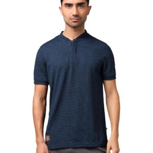 TECHNOSPORT Mens Slim Fit Active Wear Gym T-Shirt with Half Sleeves for Workout, Sports, Quick Dry