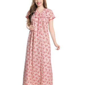 AV2 Women's Cotton Floral Maxi Nighty