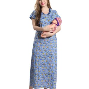 Av2 Women's Cotton Floral Maxi Nighty