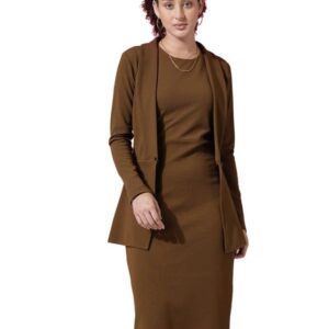 SIRIL Western Dress | Lycra Dress with Blazer for Women | Two Piece Dress for Women