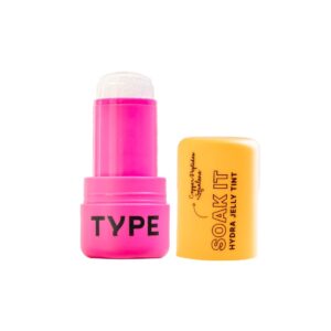 Type Beauty Soak It Hydra Jelly Tints For Cheeks, Lips and Eyes, Lip Stain with Squalane for Deep Hydration, Long Lasting Smudge-proof Lip Tint for Women - Diamond Dust 88