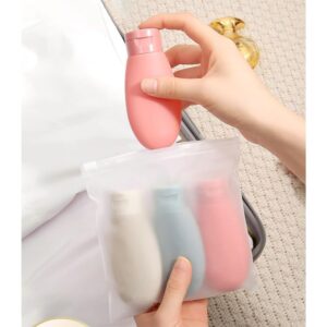 Niwlix Pack of 3 Travel Bottles for Toiletries - Essentials for Women's Shampoo, Cream, Handwash, Lotion Storage - Toiletry Accessories