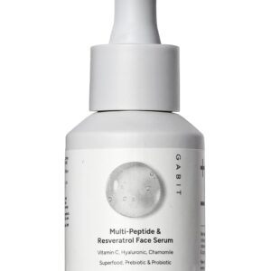 Gabit Multi-Peptide & Resveratrol Pro-ageing Serum For Wrinkles, Fine Lines, Dark Spots | Boosts Collagen | Normal, Oily, Dry, Sensitive Skin Types |Vit-C, Hyaluronic, Chamomile |For Women & Men, 30 ml