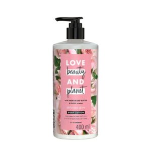 Love Beauty & Planet Natural Murumuru Butter & Rose Glow Body Lotion|| 24hr Moisturization|| Non-Sticky|| Paraben Free|| 400 ml