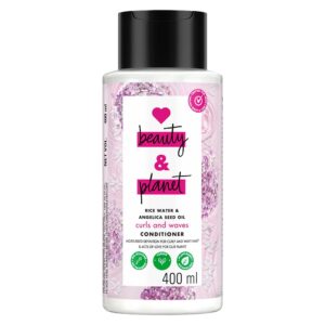 Love Beauty & Planet Rice Water Conditioner With Angelica Seed Oil For Frizz-Free Curly And Wavy Hair|No Sulfates,Paraben,Silicones|400 Millilitre - Angelica Seed Oil