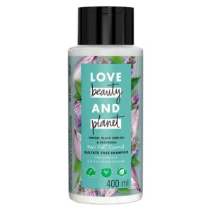 Love Beauty & Planet Onion Oil|| Blackseed Oil & Patchouli Sulfate Free Hairfall Control Shampoo|| No Parabens|| No Dyes|| Patchouli Essential Oil|| 400 ml