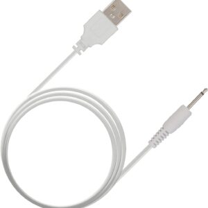 Zorbes 2.5mm Jack Cable USB to DC 2.5mm to USB Charging Cable for Toy,Beauty Product,Magic Mate,White