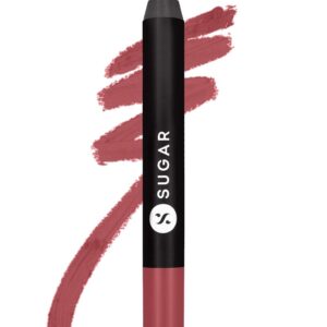 SUGAR Cosmetics Matte as Hell Lip Crayon | Lasts upto 8hrs | Water Resistent Lipstick for Women | 2.5gm - 07 Viola