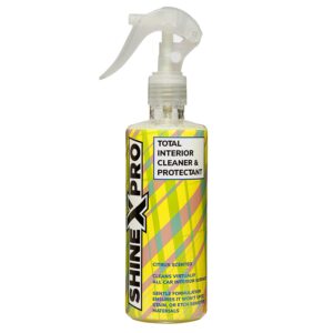 ShineXPro Car Interior Cleaner and Protectant - Citrus Scent - Safe As a Car Seat Cleaner and For All Interior Surfaces Including Leather and Fabric - Infused UV Blockers Protect From Fading