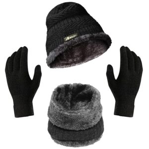 Boldfit Winter Cap With Neck Warmer & Gloves Set - Beanie for Men and Women, Woolen Thermal Wear