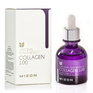 MIZON Collagen 100, Collagen Serum, Original Skin Energy, Facial Care, Improve Skin Texture, Moisturizing, Boost Skin Elasticity, For Face Wrinkles (30ml, 1.01 fl oz)