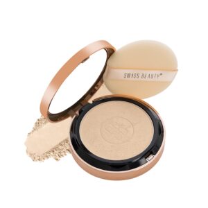 SWISS BEAUTY Silky & Smooth Oil Control Powder For All Skin Type, Face Makeup, Shade- Natural, 6.5G, Beige