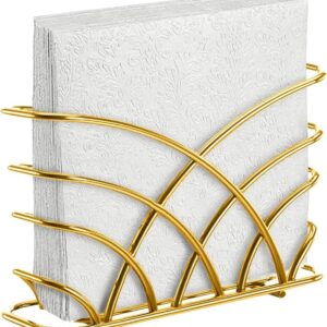 CentraLit Modern Napkin Holder for Dining Table - Kitchen Napkin Holder Tissue Paper Stand for Kitchen, Table, Home Décor, Restaurant, Tissue Dispenser Organizer for Tables, Kitchen (Gold)