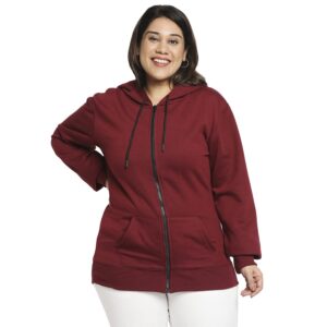 Wear Your Opinion Women's Plus Size Fleece Zipper Hoodie Jacket