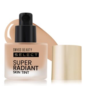 SWISS BEAUTY Select Super Radiant Hydrating Liquid Skin Tint | With Hyaluronic Acid | Provides Natural, Dewy Glow | Shade- Sand Glow, 30Gm