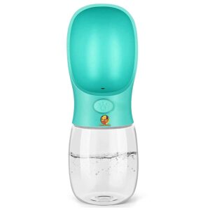 Foodie Puppies Dog Water Bottle, Leak Proof Portable Puppy Water Dispenser Drinking Feeder Pet Care Cup for Outdoor Walking, Hiking, Travel (350ml)